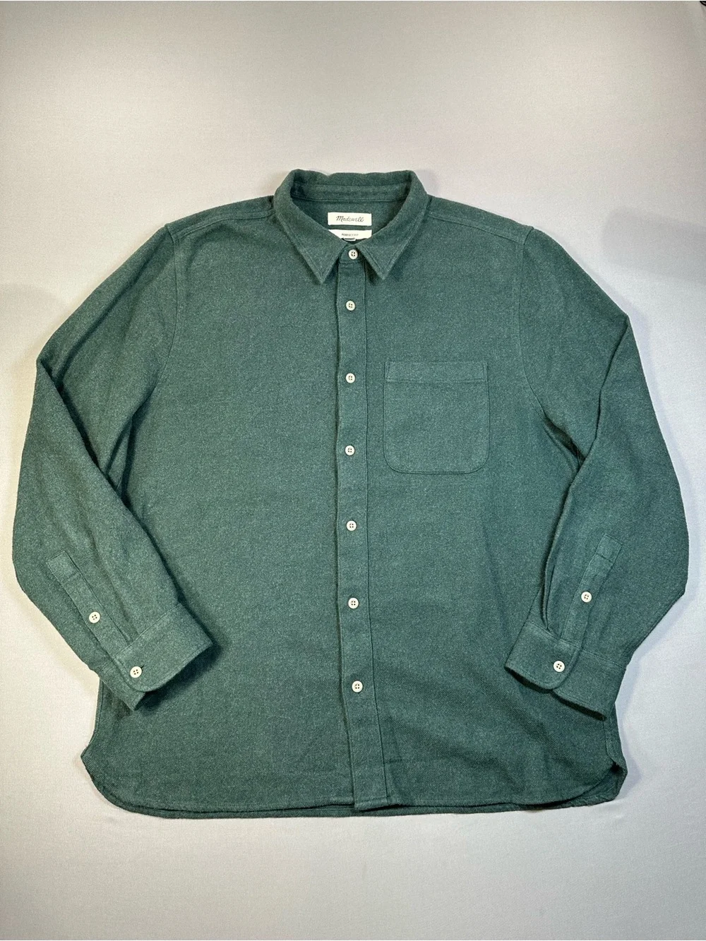 Madewell Sunday Flannel Perfect Shirt, Button Down, Cotton - Mens XL - Picture 2 of 15